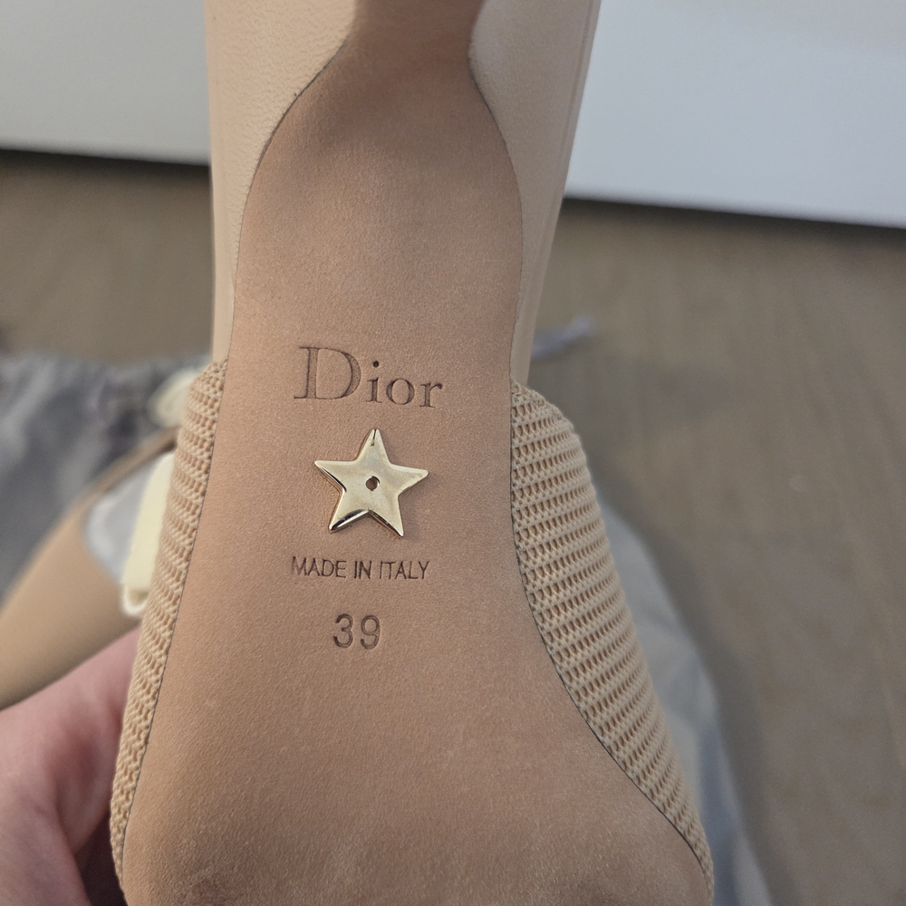 Dior Women's Tan Slingback Shoes - Picture 4 of 8
